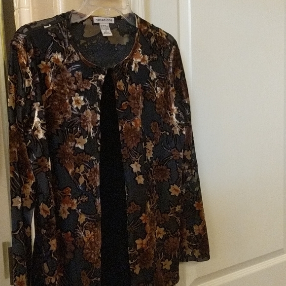 Notations 2 in 1 med dressy jacket top - Picture 1 of 10